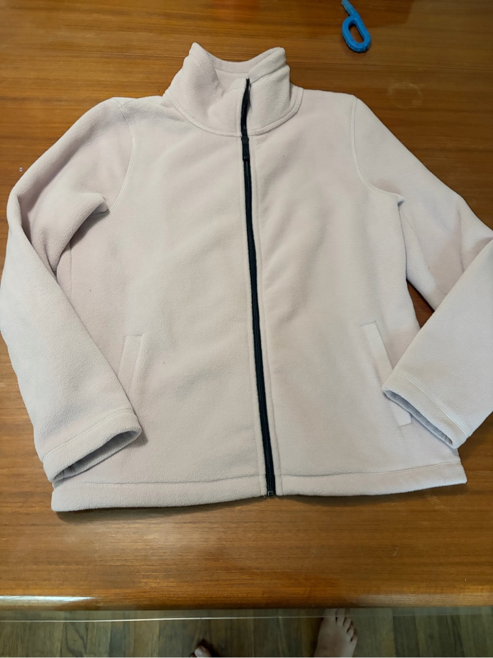 DKNY Sport Womens Large Full Zip Fleece Jacket Blush Pink .